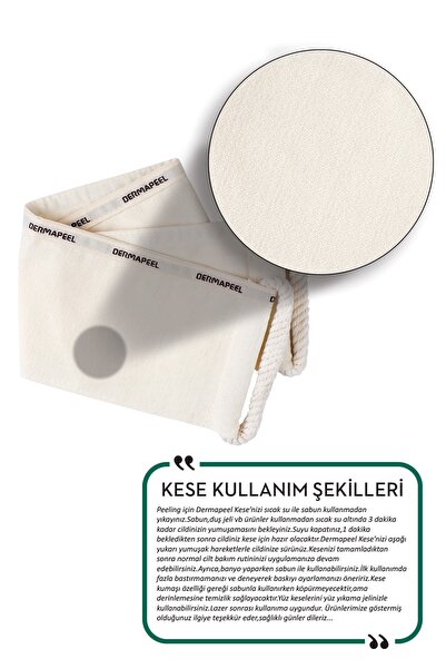 Dermapeel Sırt Kesesi + Pink Touch Yüz Kesesi Set