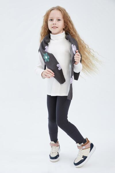 DeFacto Kız Çocuk Yüksek Bel Fitilli Uzun Tayt