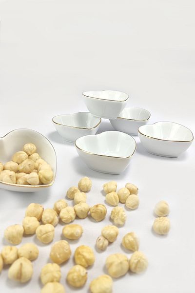 Digithome Porcelain 6-Piece Heart Bowl Gilded 7 Cm - H-7g 66906 C320.045