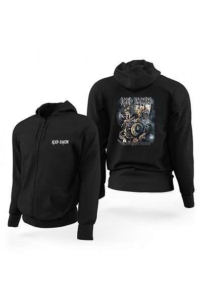 Z zepplin Черен суитшърт с качулка с цип Iced Earth Limited Edition