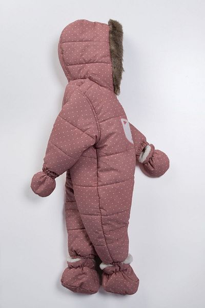 PODIUM GYM Trend Soft Fabric Shepherd Button Cute Cat Printed Zipper Hooded Cosmonaut Jumpsuit
