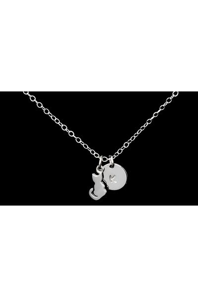 design albatros jewelry Minimal Kedi Disk Kolye