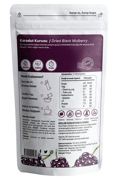 Kuru Yeşil Blackberry Dried- Dried Fruit-Blackberry-Healthy Snac- Freeze Dried-300 Gr