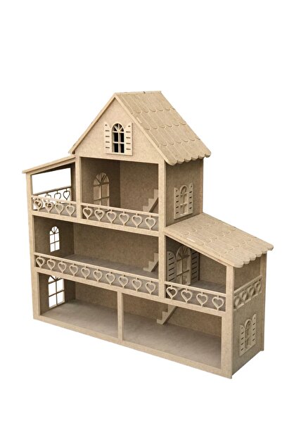 Eymen Hobi Tasarım Ahşap Barbie Evi Kendiniz Tasarlamaya Uygun Anaokulu Ve Kr...