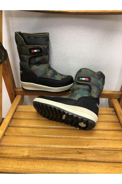 KAFKASLAR Girl's Boy's Colorful Velcro Snow Boots