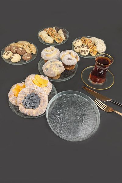 Digithome Rexy 6-Piece Glass Cake Plate 16 Cm - Akc523 C320.045
