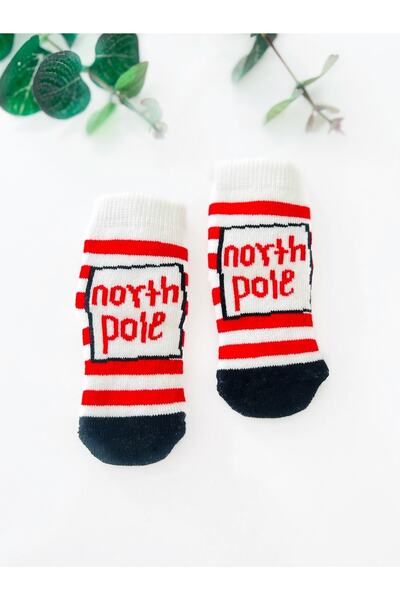 COLORED BABY New Year's Themed Non-Slip Sole Unisex Baby Socks