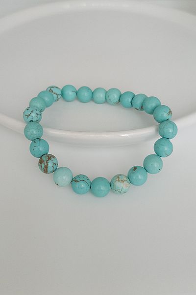 BİJUTERİ EVİ Turquoise Stone Natural Stone Bracelet