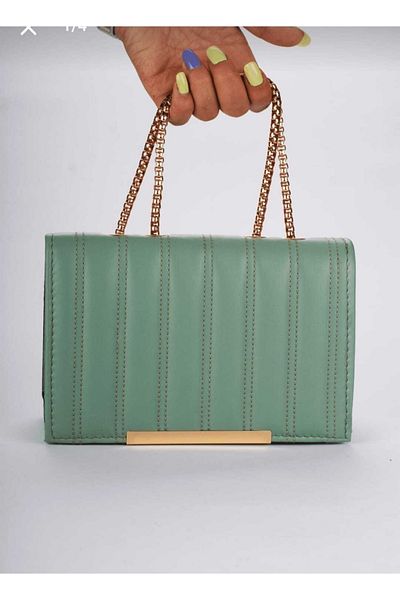 MAC&MOS Women's Mint Green Magnetic Hand and Shoulder Bag