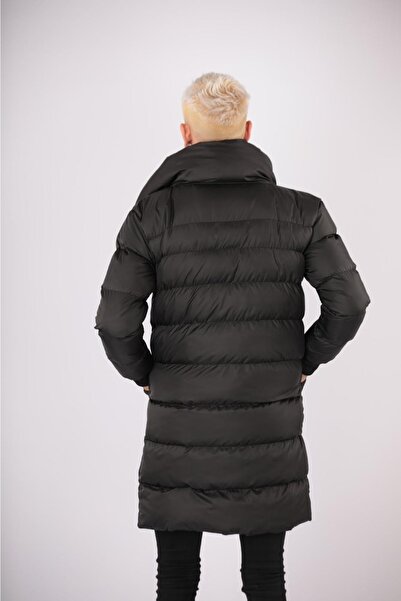 Oliggopol Ανδρικό Αδιάβροχο Μακρύ Μοντέλο Μαύρο Παλτό & Παλτό & Πάρκα