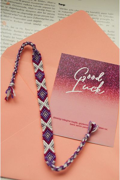 Bidüğüm Unisex 'good Luck' Woven Bracelet - Adjustable Handmade and Lasting Colors