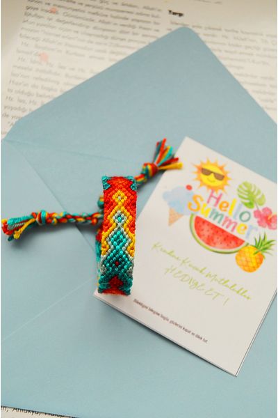 Bidüğüm Ayşe Lady Model: Handmade Colorful Friend Bracelet, Lasting Colors