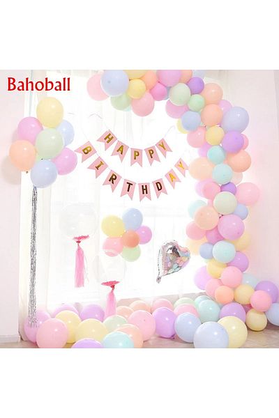 DÜVENCİ TİCARET 100 Pieces Macaron Balloon