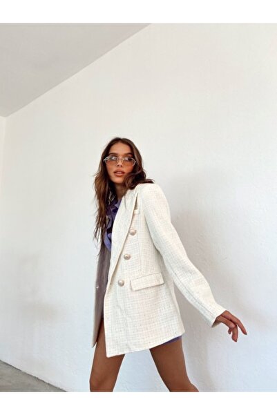 Çnru Dokulu Astarlı Orjinal Markanın Modeli Blazer Ceket