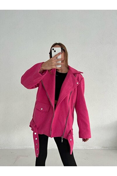 Çnru Katlı Yaka, Fermuarlı Ve Yandan Cepli, Kemerli Kaşe Kaban