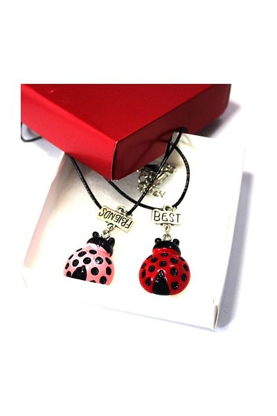 Acousticworld Ladybug Best Friend Necklace Accessory Stylish Ornamental Jewelry