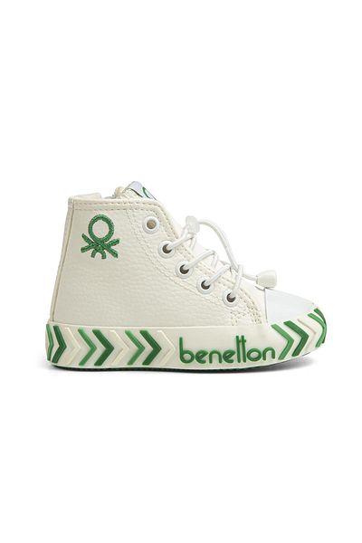 Benetton ® |   Bn-30813- 3394 Alb Verde- Pantofi sport pentru copii
