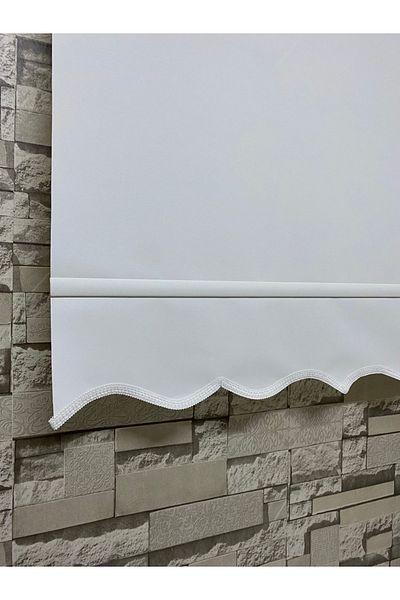 PERDECİNİZ Ecru Matte Roller Sunshade Curtain - Quality Thick Fabric - for Home and Office