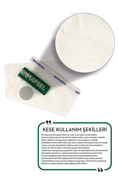 Dermapeel Orta Kalın Floş Banyo Kesesi 3'lü Set