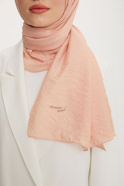 Armine Cotton Star Shawl 3 Textured - 567 - Salmon