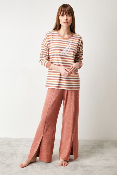 Nautica طقم بيجامة مريح مخطط