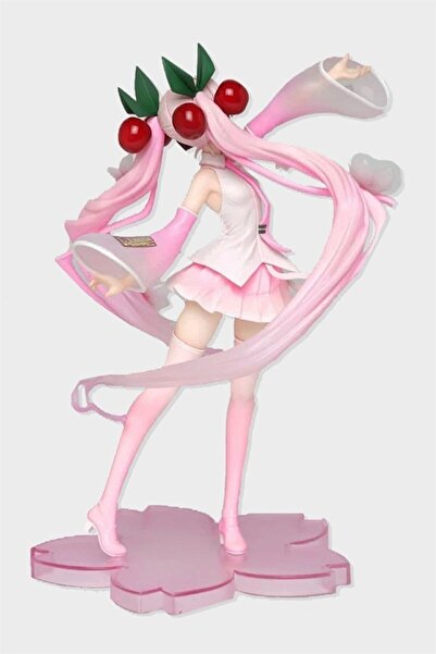 bencebibak Anime Pink Hatsune Miku Sakura Figür Biblo 20 cm