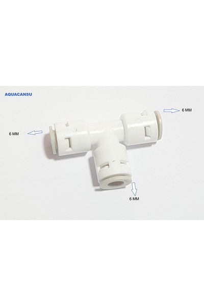 AQUACANSU Quick-elbow T 6mm Inlet/outlet 5 Pieces
