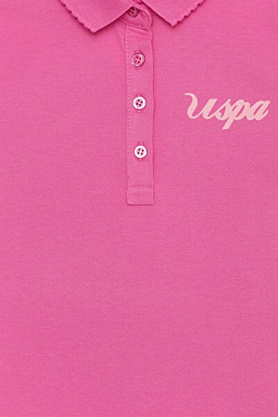 U.S. Polo Assn. Kız Çocuk Pembe T-shirt Basic