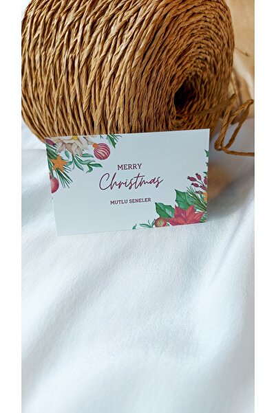 Çikoleyt Design Merry Christmas - Happy Senses New Year Card (5x8cm) 50 Pieces