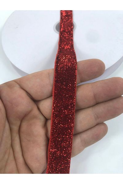 Hobigram Red Glitter Velvet Ribbon 2 cm Price Is 1 Meter