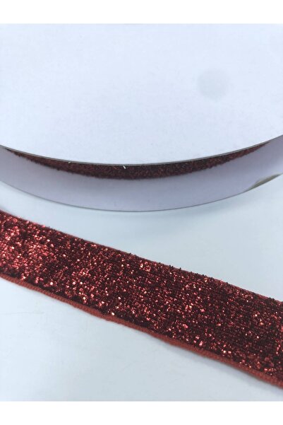 Hobigram Red Glitter Velvet Ribbon 2 cm Price Is for 1 Meter – Ribbon, Stylish Design, Women's Accessory – Kurde