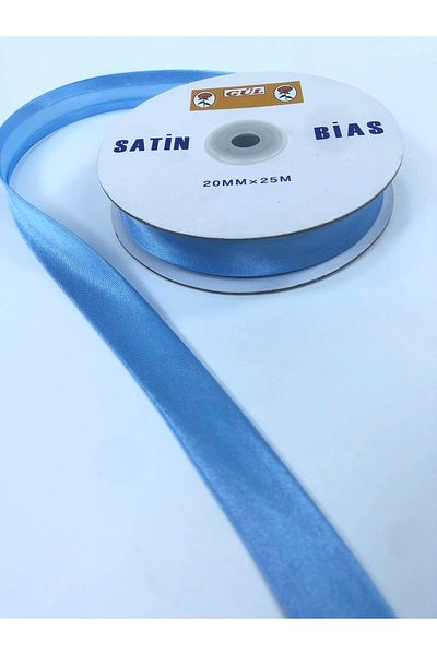 Hobigram Piele de satin albastru 2 cm 1 metru - Design special, accesorii, producție de calitate, stil atrăgător