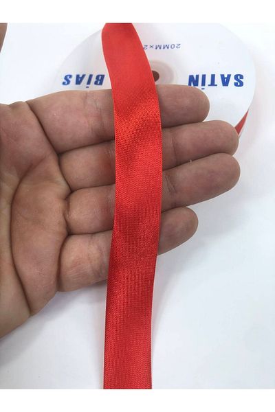 Hobigram أنابيب ساتان حمراء بطول 1 متر - عرض 2 سم