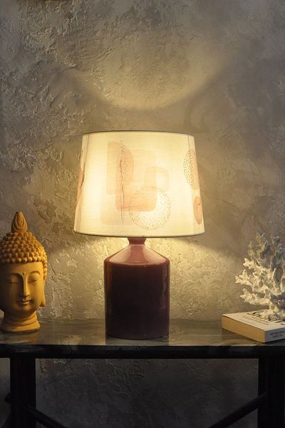 Qdec Ceramic Cube Vase Lampshade Purple - Pastel