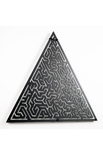 Colorfull Worlds Metalni zidni dekor u obliku izjednačenog trougla, jedinstve...