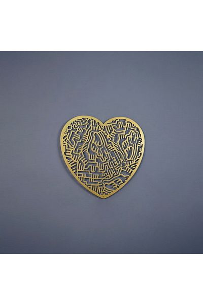Colorfull Worlds Μεταλλική διακόσμηση τοίχου Labyrinth Heart, Heart Metal Wall Decor - Δώρο γραφείου σπιτιού Διακόσμηση τοίχου