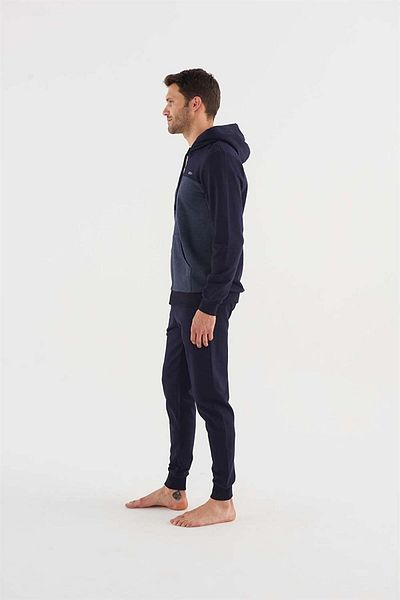 Mod Collection Navy Blue Hooded Sports Tracksuit Set