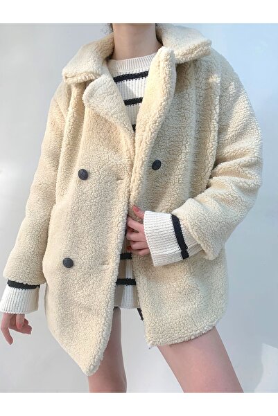 AÈC PRIVÈ Women's 4 Button Lined Plush Coat