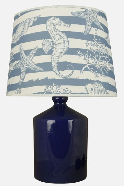 Qdec Ceramic Cube Vase Lampshade Navy Blue - Ocean