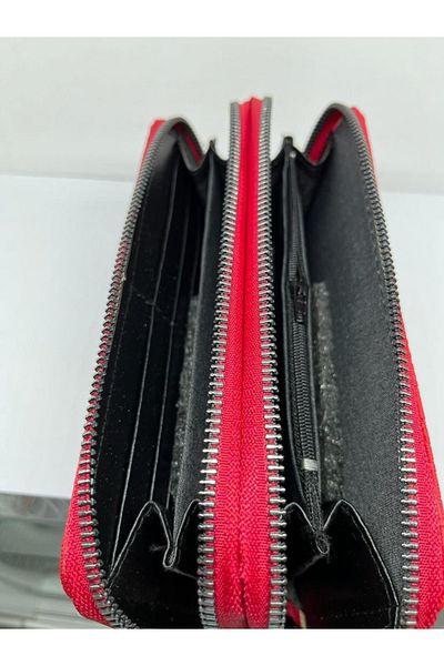 Elif Purse 2 Zippers Red Color605356