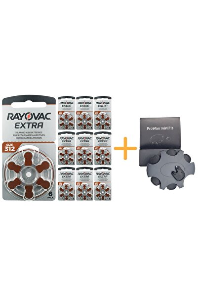 Rayovac Extra 312 No Pil (10 Paket X 6= 60 Adet) + Hediye Orijinal Prowax Min...