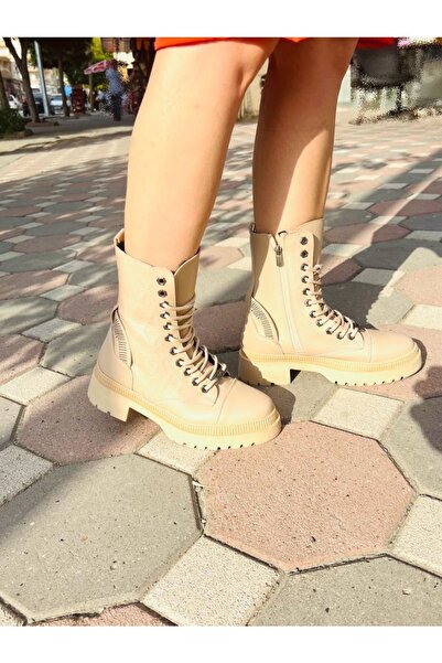 PUNTO Arme Cıty Ac378072 Nude Uzun Konç Fermuarlı Postal