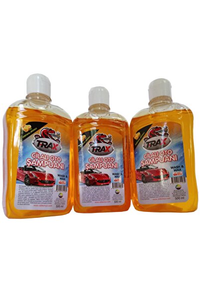 TRAX Cilalı, Portakallı Oto Şampuanı Süper Kalite Temizlik 500 ml (3ADET) 1 Y...