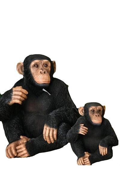 Dekoromi Dekoratif Polyester Oturan Goril Biblo Küçük Boy