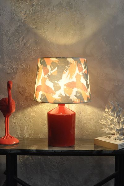 Qdec Ceramic Cube Vase Lampshade Red - Brushed