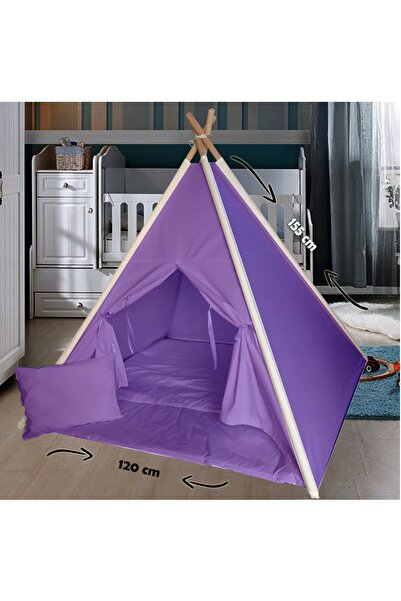 miniks Pamuk Ahşap Çocuk Oyun Çadırı Kızılderili Çadırı Oyun Evi