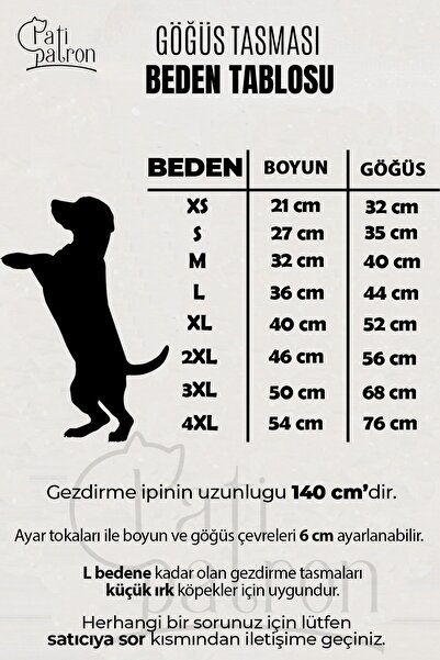 Patipatron Kaçış Önleyici Köpek Göğüs Tasma Seti Küçük Irk Ve Büyük Irk Köpek Gezdirme Tasması