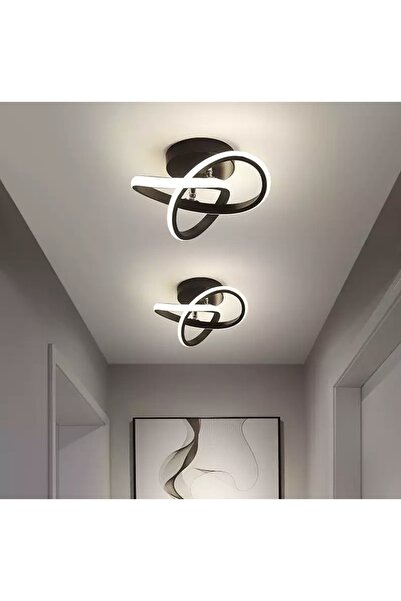 Fico Home Modern Plafonyer Tavan Led Avize Koyu Kahve 2 Adet Set Fiyat Ledli ...