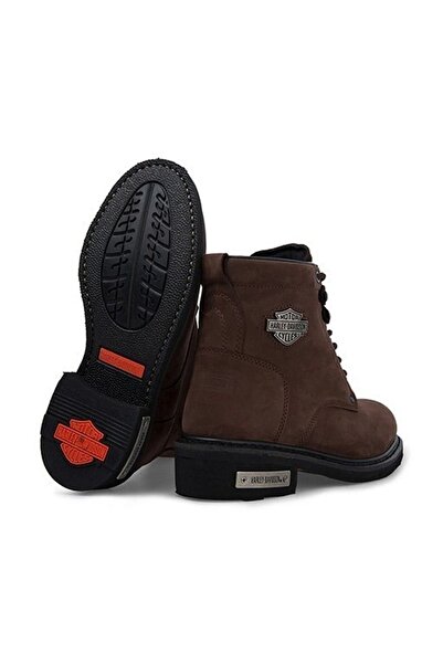 Harley Davidson Gibson Erkek Bot Dark Brown - Crazy Deri