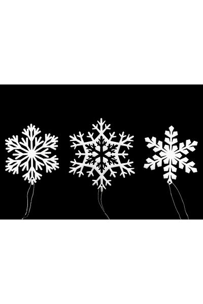 Elfora New Year's Tree Ornament White Snowflakes Quality 3 Plexiglass Ornaments